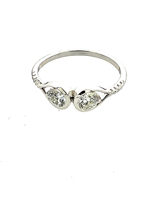 Affinity Duel Diamond 18kt White Gold Diamond Ring