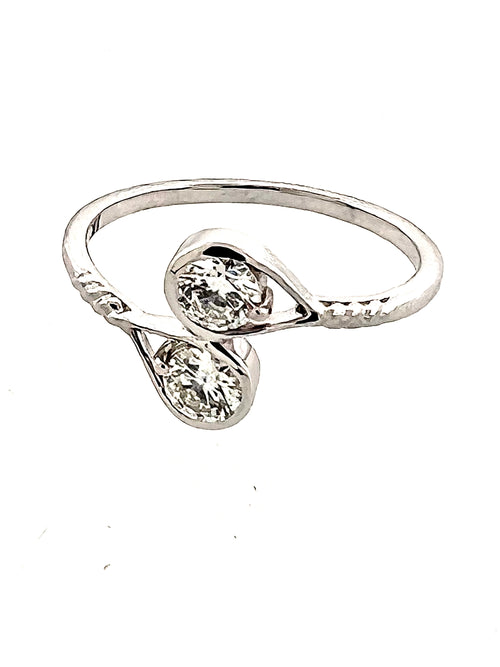 Affinity Duel Stack 18kt White Gold Diamond Ring