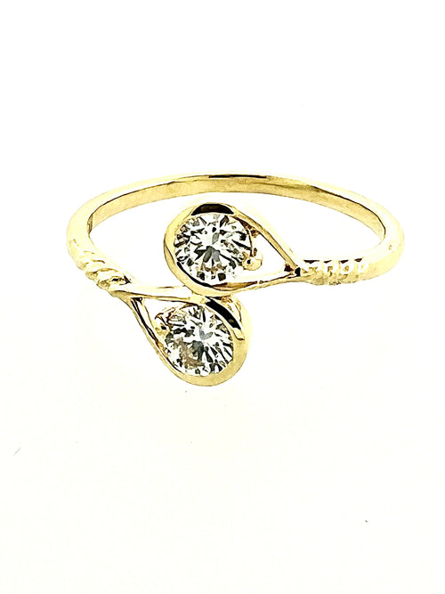 Affinity Duel Stack 18kt Yellow Gold Diamond Ring