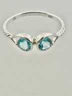 Affinity Duel Blue Topaz Sterling Silver Ring
