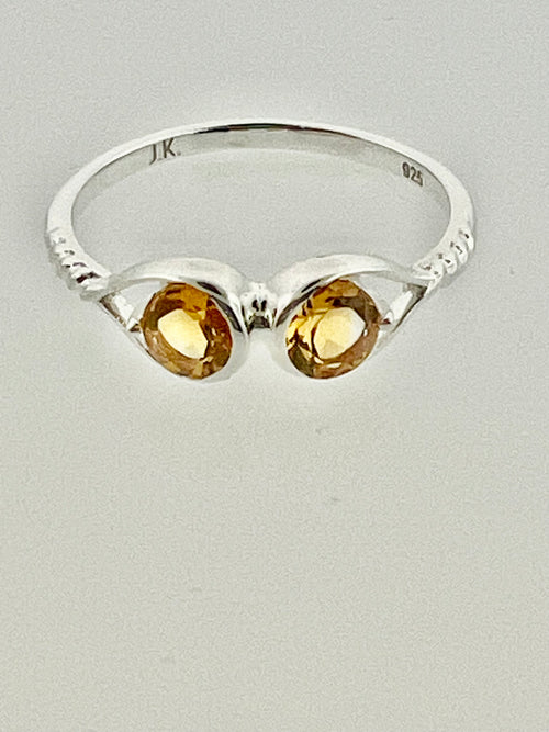 Affinity Duel Citrine Sterling Silver Ring