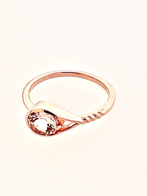 Affinity 18kt Rose Gold 6.5mm Morganite Ring