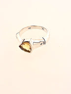 Structure Sterling Silver 8x8mm Trillion Citrine Ring