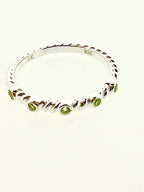 Affinity Sterling Silver Twist Band with Peridot