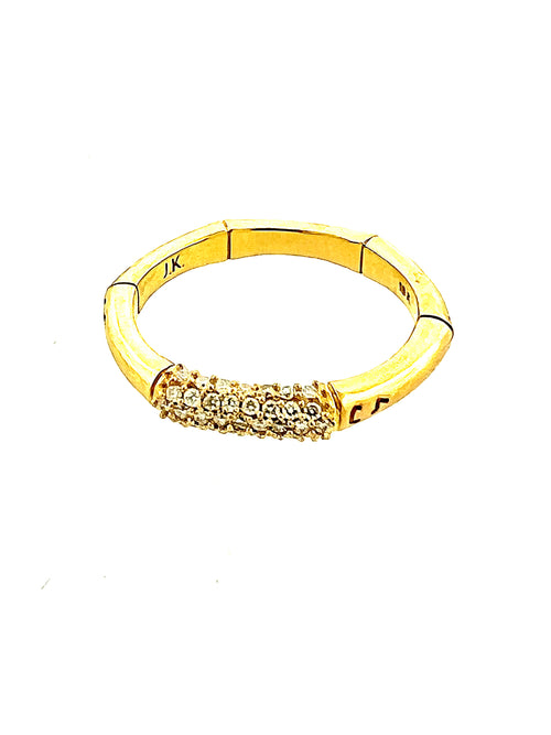 Structure 18Kt Gold Diamond Band Ring