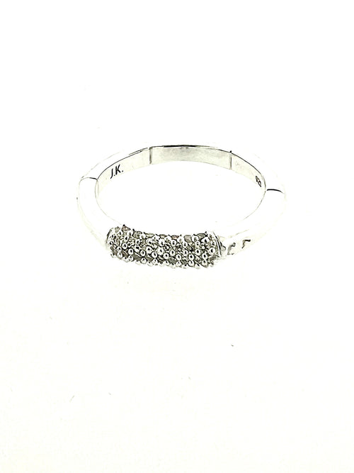 Structure Sterling Silver Diamond Band Ring