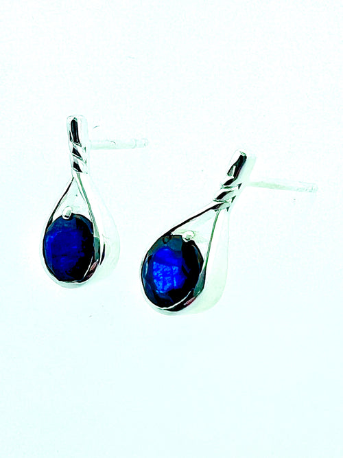 Affinity Sterling Silver 6mm Sapphire Earrings
