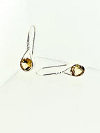 Affinity Sterling Silver 6mm Citrine Drop Earrings