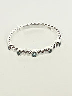 Affinity Sterling Silver Twist Band with Swiss Blue Topaz