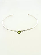 Affinity Sterling Silver 6mm Peridot Cuff Bracelet