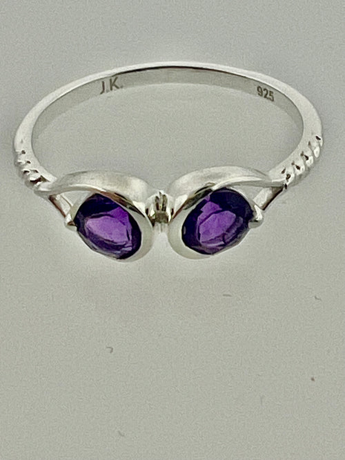 Affinity Duel Amethyst Sterling Silver Ring