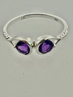 Affinity Duel Amethyst Sterling Silver Ring