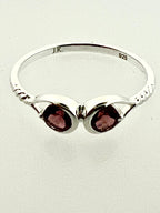 Affinity Duel Garnet Sterling Silver Ring