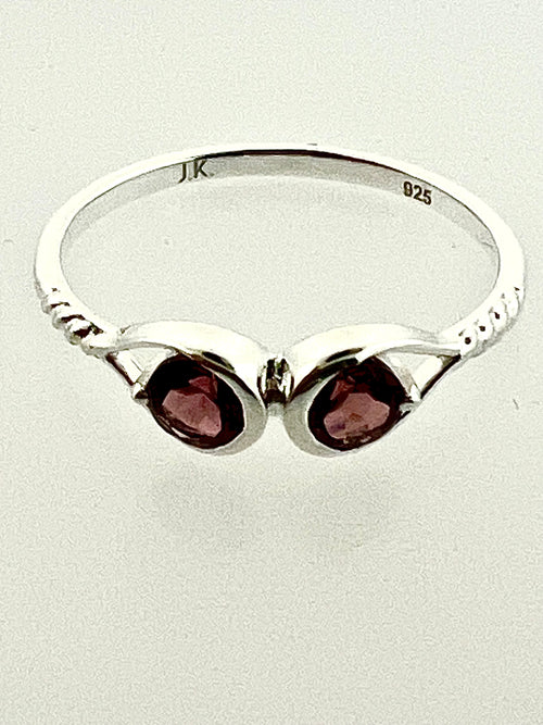Affinity Duel Garnet Sterling Silver Ring
