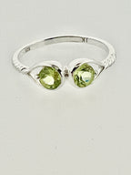 Affinity Duel Peridot Sterling Silver Ring