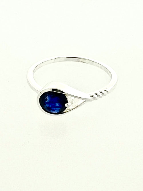 Affinity Sterling Silver 6mm Sapphire Ring